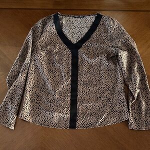 SHEIN Animal Print Top with Black Accents